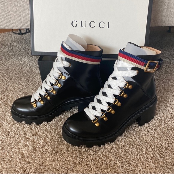 gucci trip lug sole combat boot